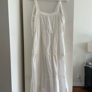 White Sleeveless Maxi Dress